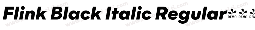 Flink Black Italic Regular字体转换